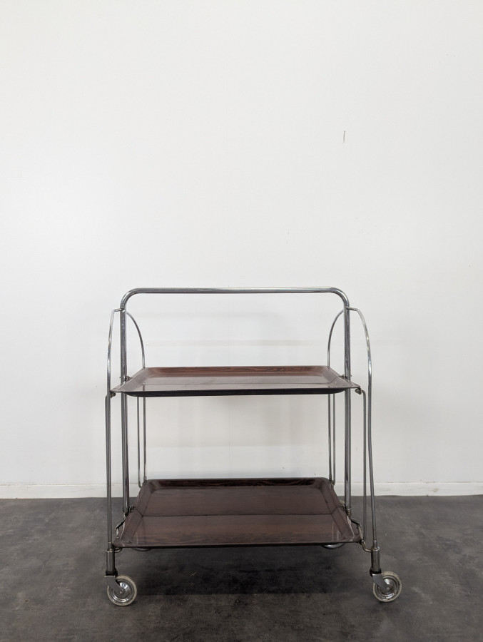 Desserte roulante pliable