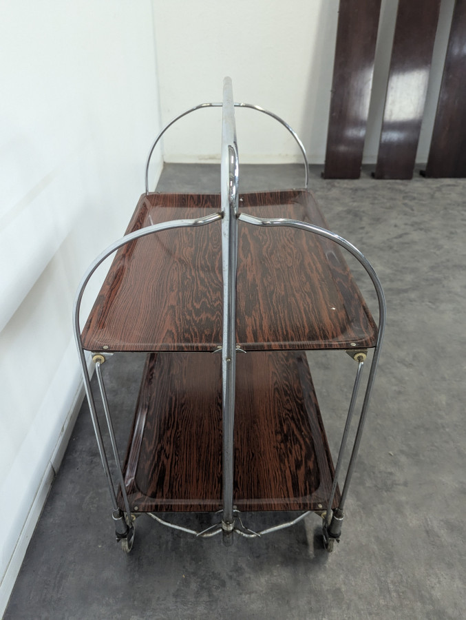 Desserte roulante pliable
