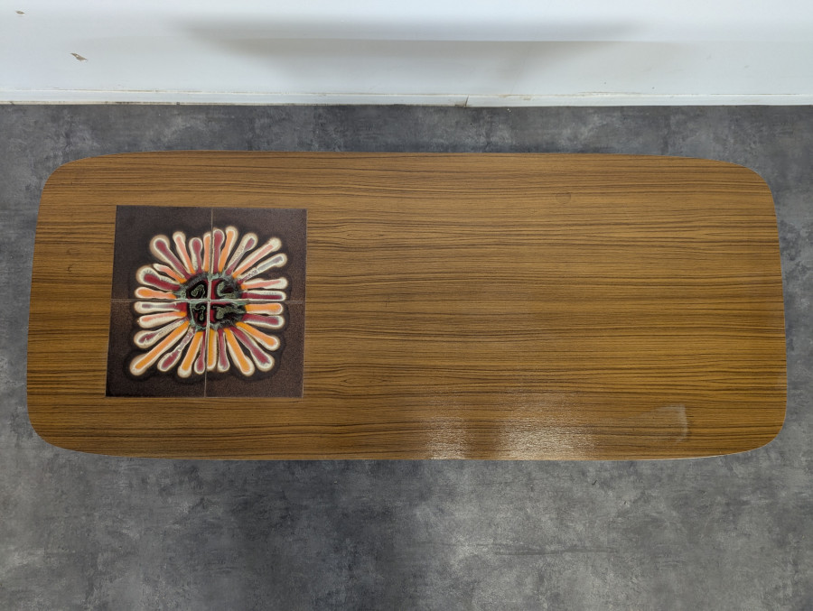 Table basse vintage céramiques de Vallauris
