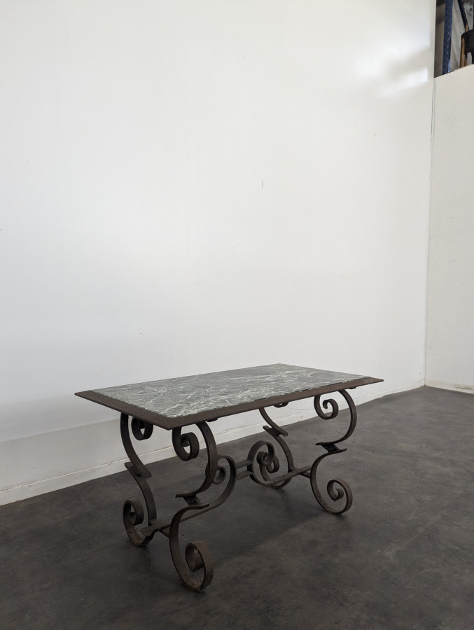 Table basse en fer forgé époque 1900