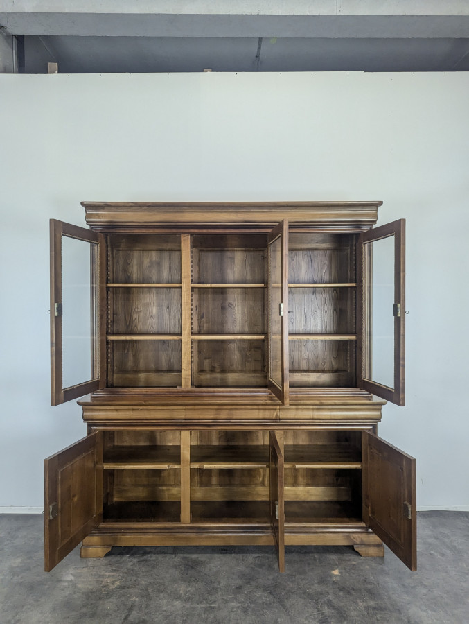 Bibliothèque de style Louis Philippe en Merisier