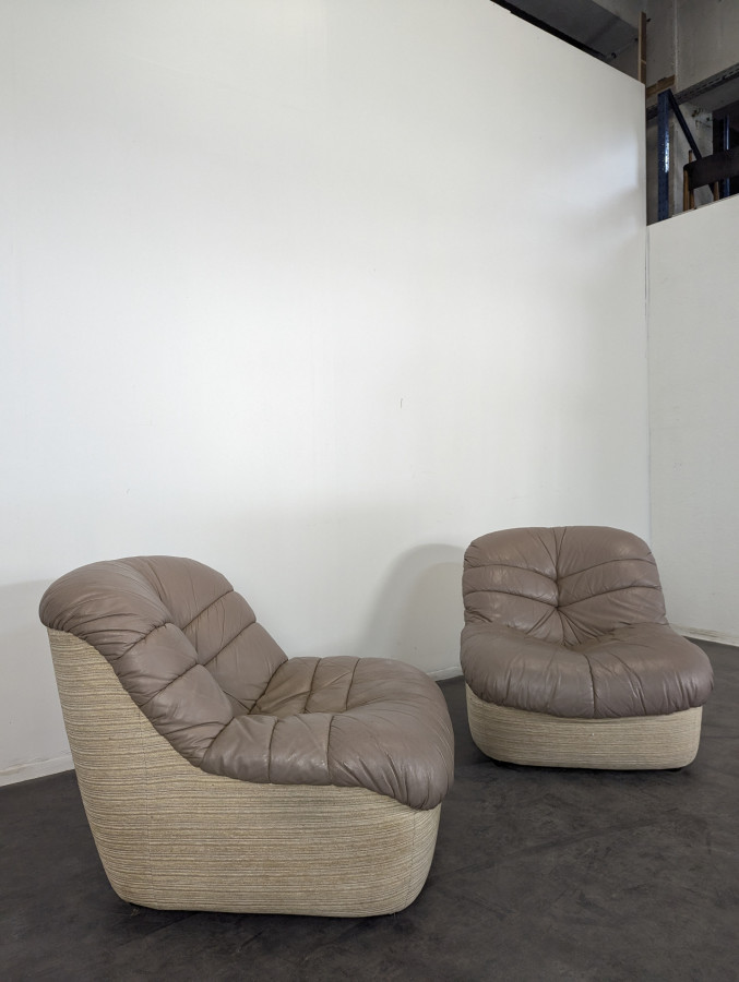 Paire de fauteuil années 80