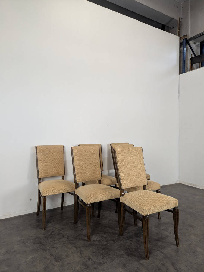 Série de 6 chaises style Art Déco
