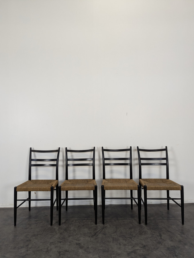 Série de 4 chaises de Yngve Ekström modèle Gracell édition Gemla