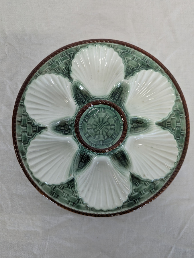 Série de 6 assiettes à Saint-Jacques ou Huitres