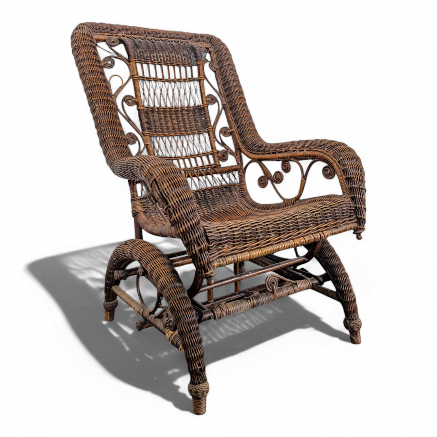 Fauteuil Rocking Chair en Rotin DLG de la maison Perret Viber