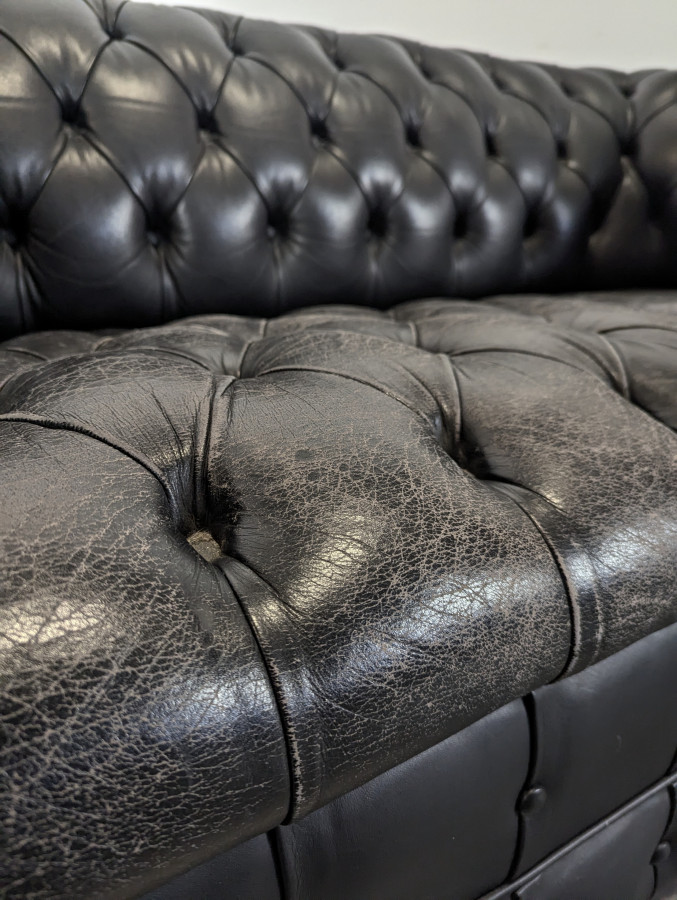 Canapé en cuir Chesterfield 2 places