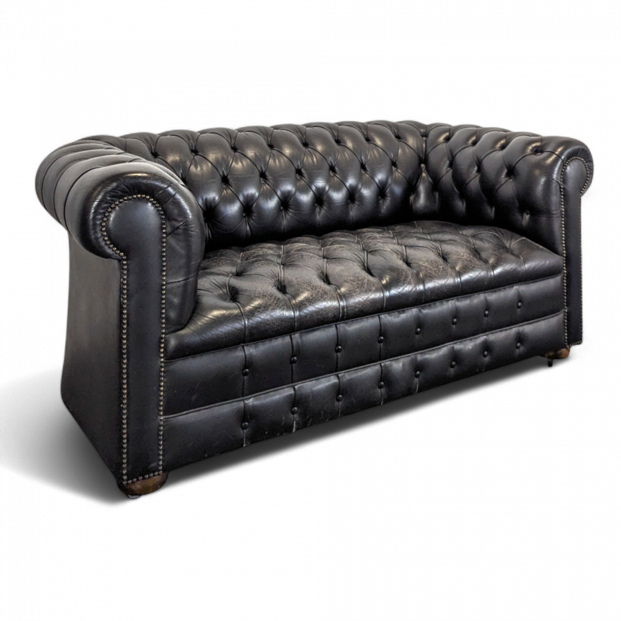 Canapé en cuir Chesterfield 2 places