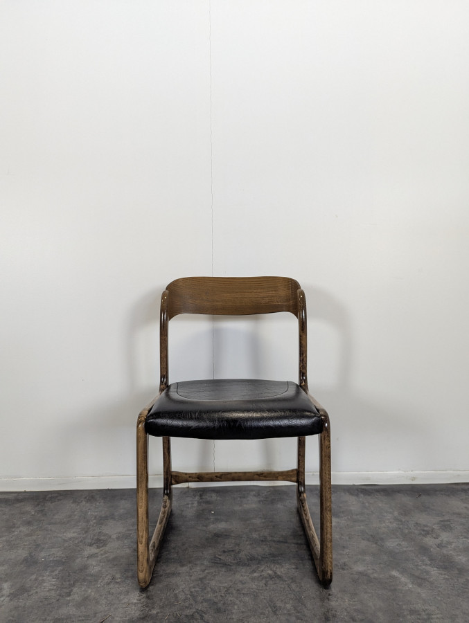 Série de 4 chaises Baumann modèle Traineau