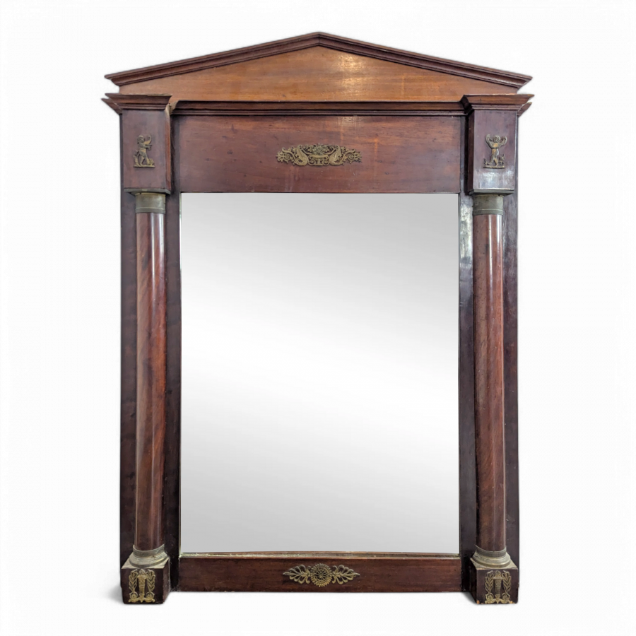 Miroir trumeau en acajou de style Empire