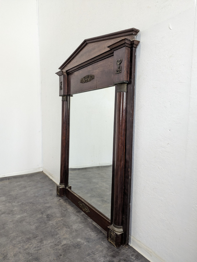Miroir trumeau en acajou de style Empire