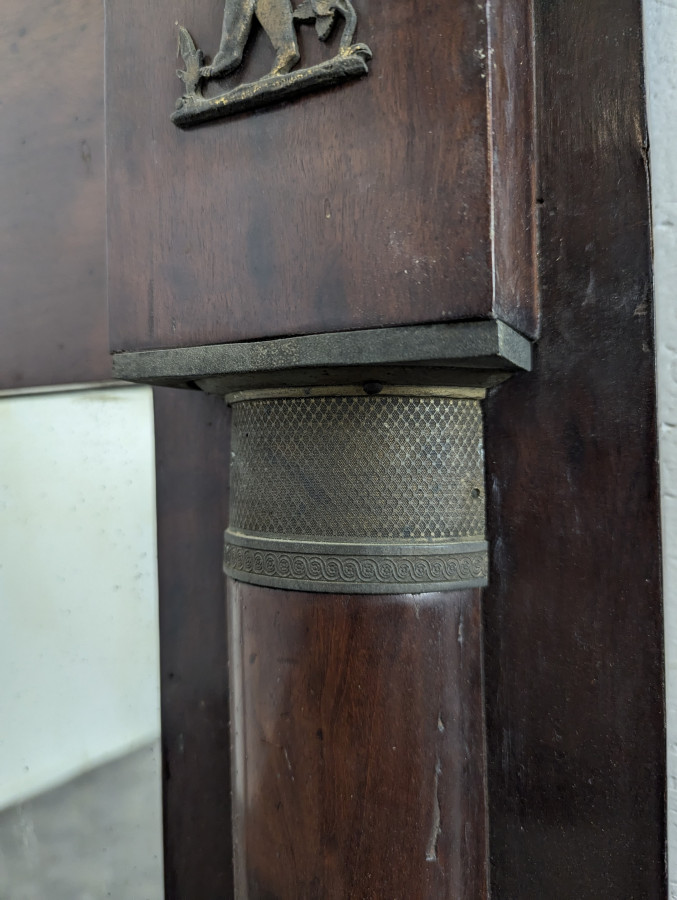 Miroir trumeau en acajou de style Empire