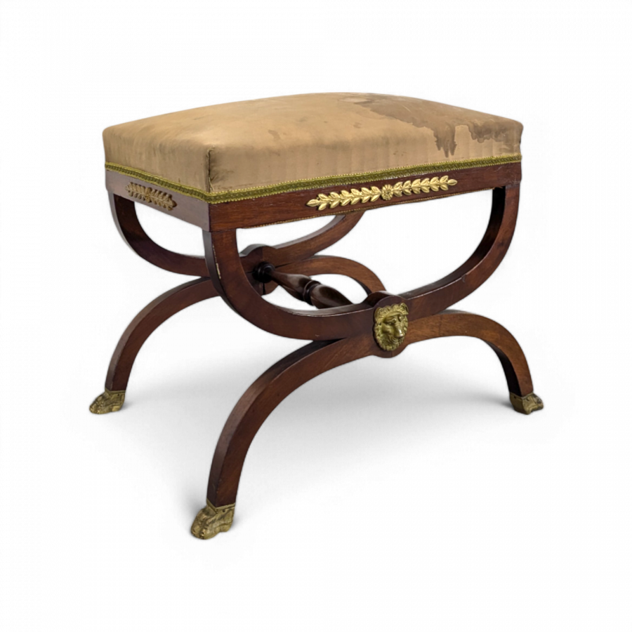 Ottoman de style Empire en Acajou