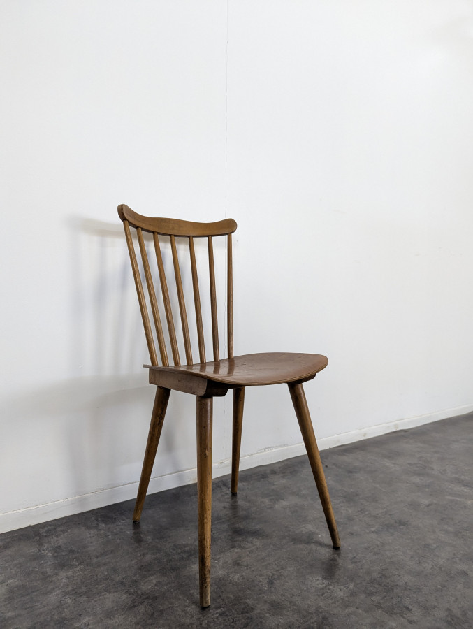Série de 4 chaises Baumann Menuet à Pieds Compas