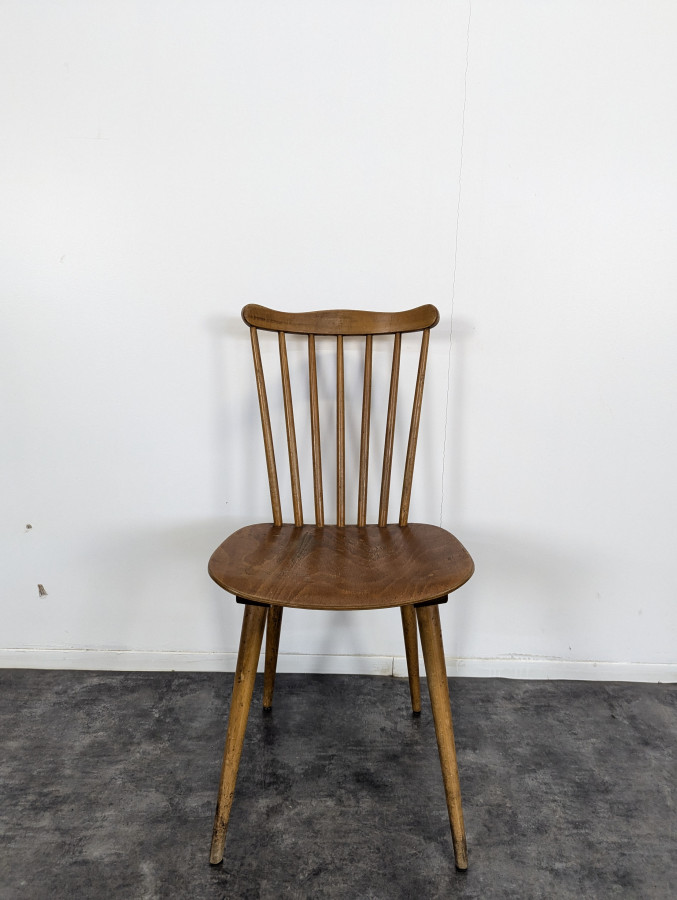 Série de 4 chaises Baumann Menuet à Pieds Compas