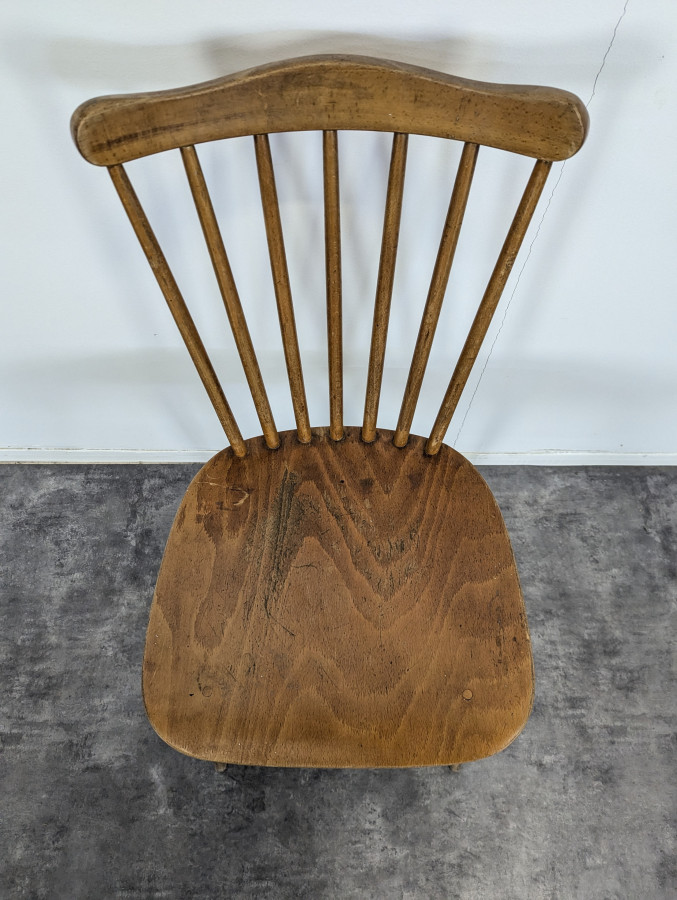Série de 4 chaises Baumann Menuet à Pieds Compas