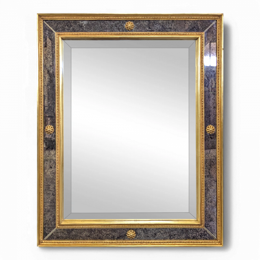 Miroir églomisé à deux patines néo classique