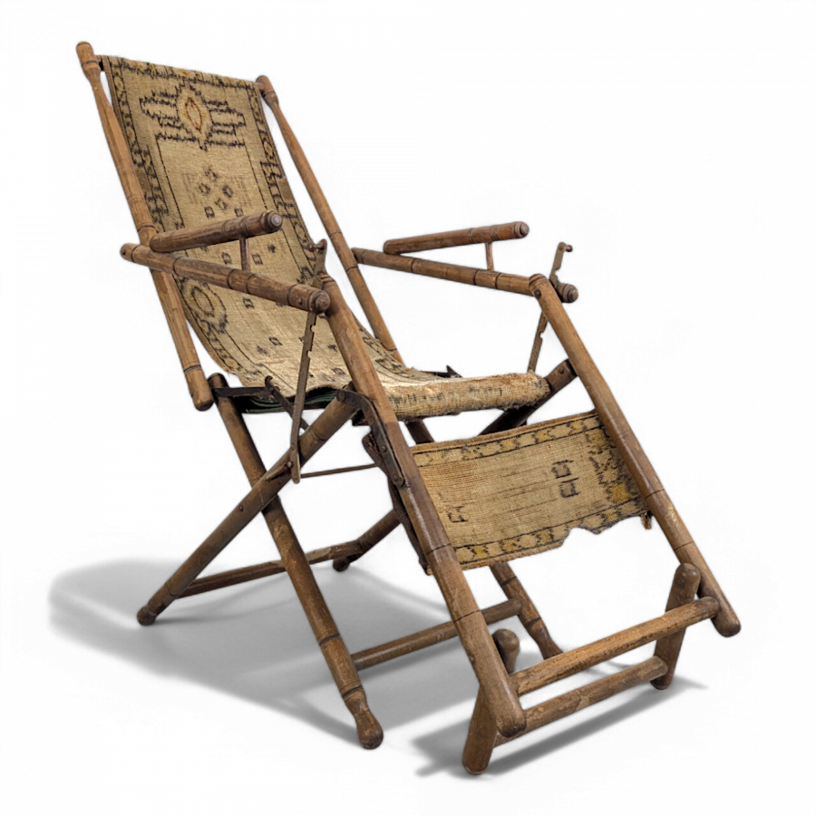 Chaise longue à mécanisme façon Bambou