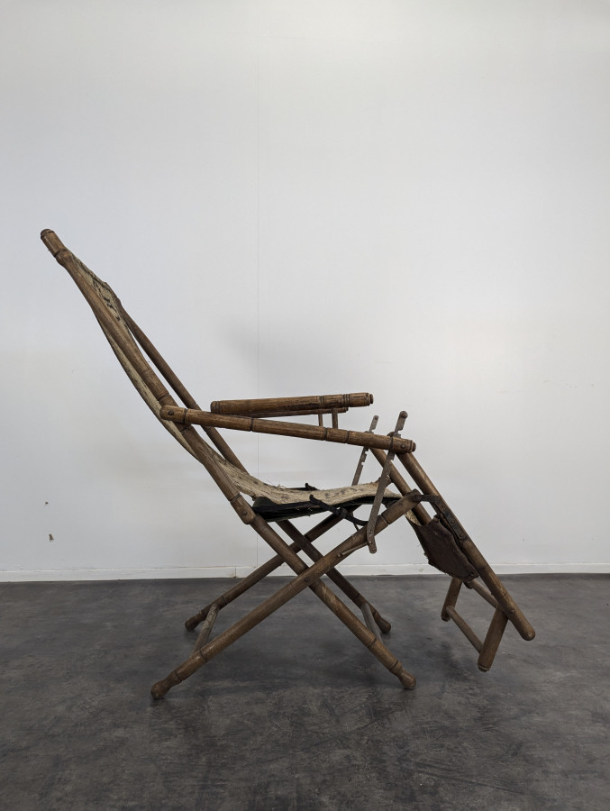Chaise longue à mécanisme façon Bambou