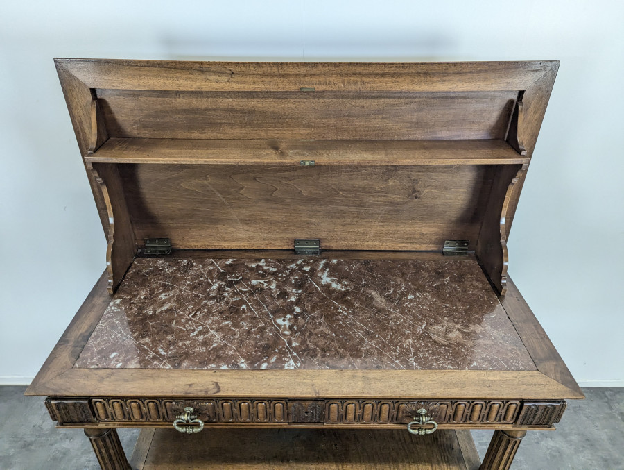 Desserte console de style Henri II en noyer
