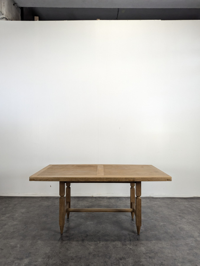 Ensemble Table et 4 chaises en chêne de Guillerme et Chambron