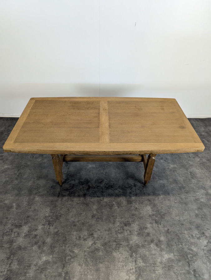 Ensemble Table et 4 chaises en chêne de Guillerme et Chambron
