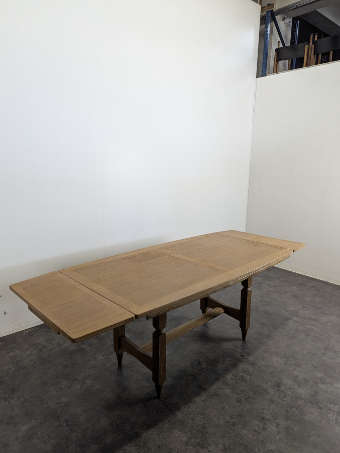 Ensemble Table et 4 chaises en chêne de Guillerme et Chambron