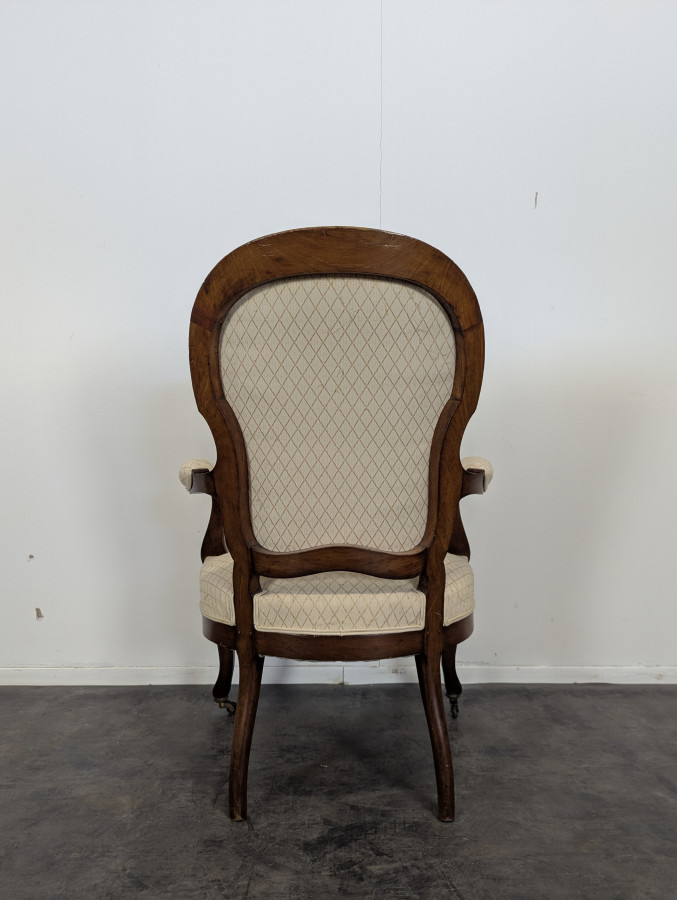 Fauteuil de style Louis XV en Acajou