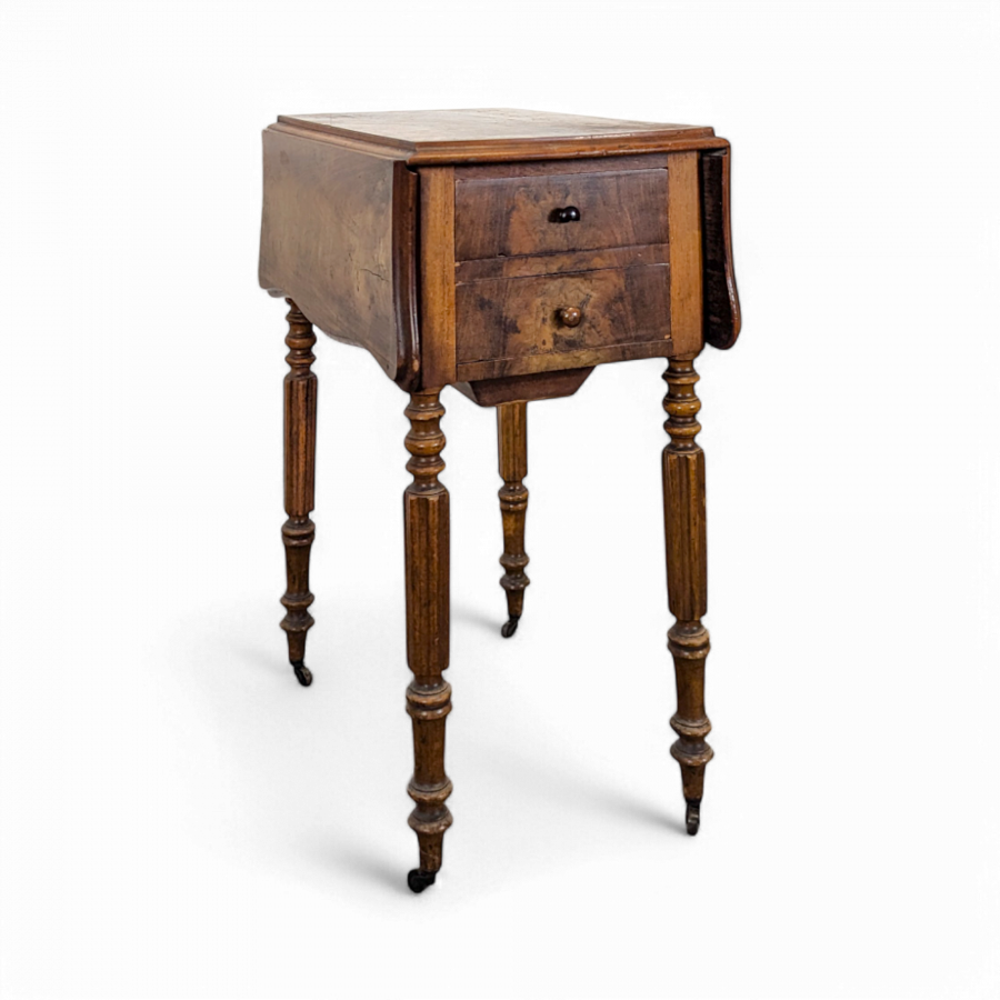 Table de nuit papillon en Acajou