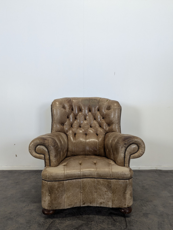 Fauteuil Windsor en cuir