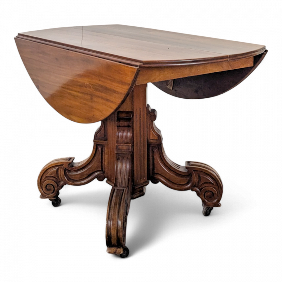 Table à volet en Noyer d'époque Napoléon III