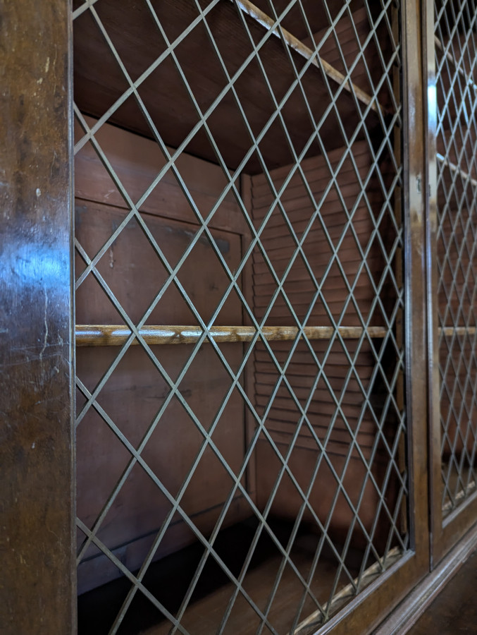 Bibliothèque Scriban anglaise en Acajou