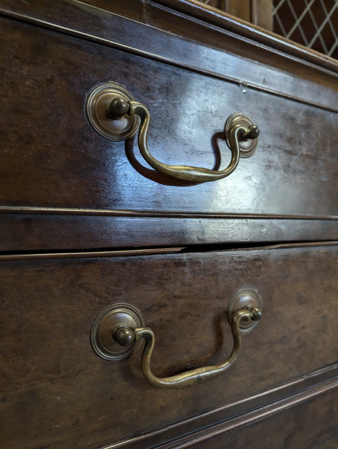 Bibliothèque Scriban anglaise en Acajou