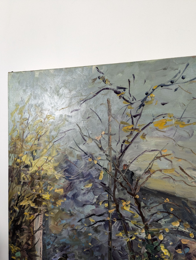 Grand Tableau d'un paysage Automnale à Orival de Jean Quéméré
