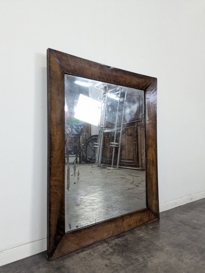 Miroir en bois massif époque Art Déco