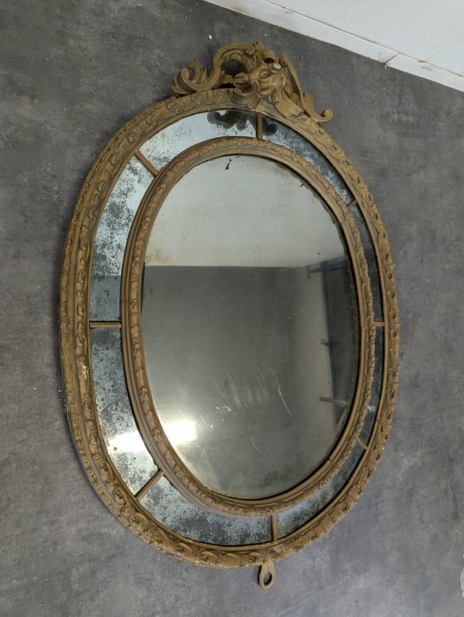 Miroir à pareclose d'époque Napoléon III