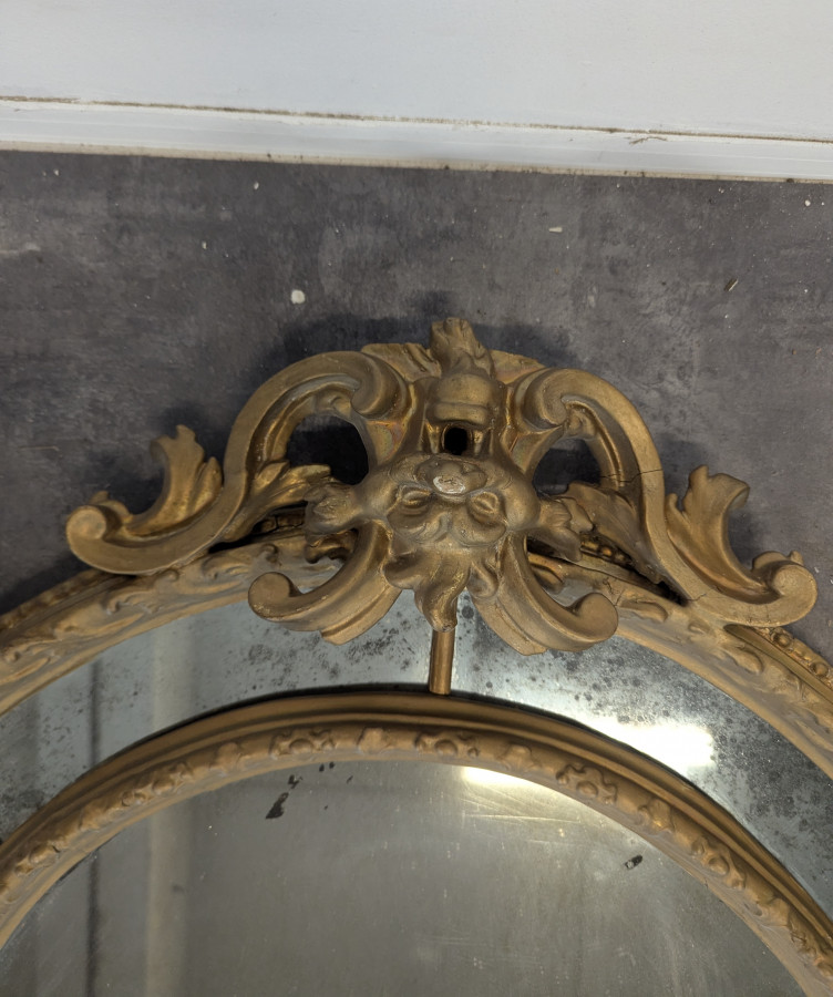 Miroir à pareclose d'époque Napoléon III
