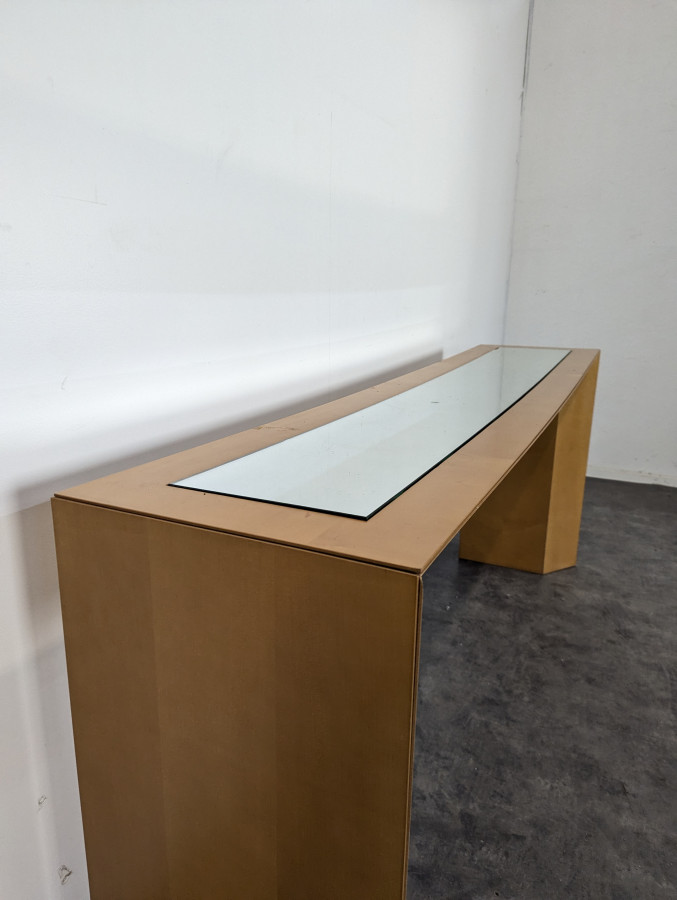 Console des années 80 placage d'érable