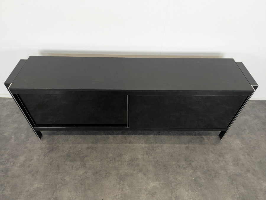 Enfilade en Aluminium et bois de Georges Frydman, Edition E.f.a