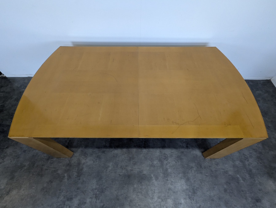 Table de conférence des années 80 en placage d'érable