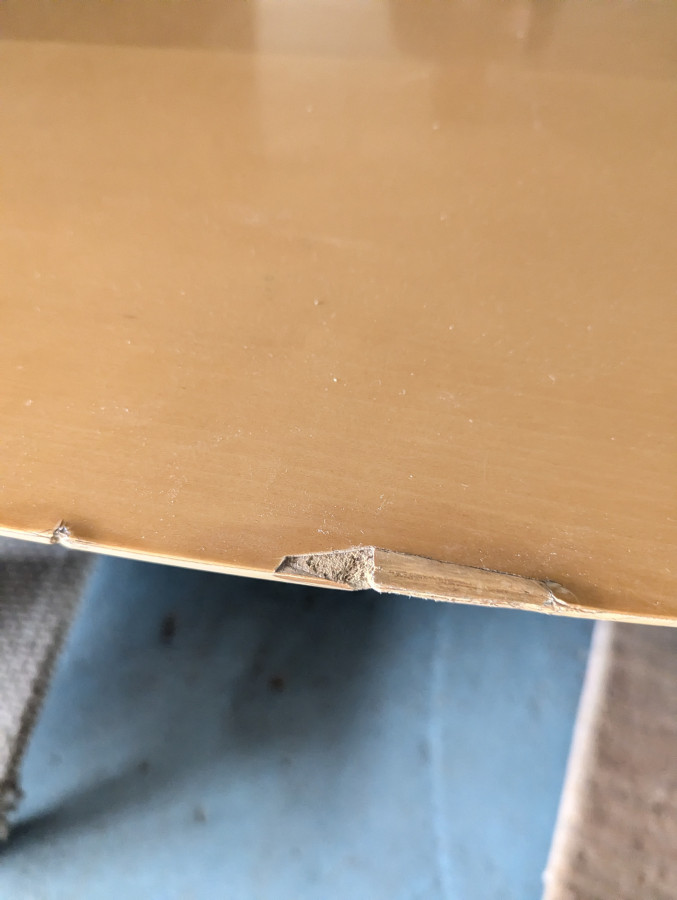 Table de conférence des années 80 en placage d'érable