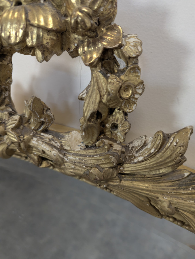 Miroir en bois doré époque Napoléon III