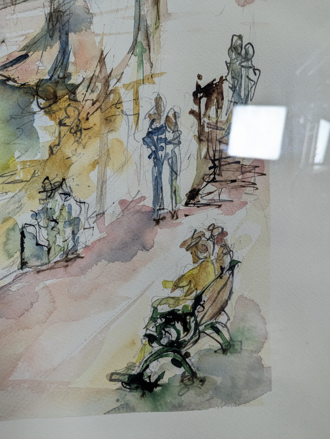 Tableau falaises côtes normandes de Dominique Sinoquet