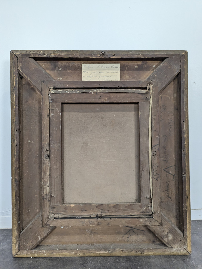 Huile sur toile Travail du Faucheur de Paul Félix Vallois (1845-1906)