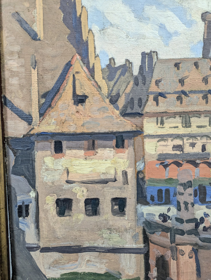 Tableau Cathédrale Notre Dame de Starbourg de Henri MARCHAL (1878-1942)