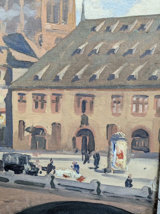Tableau Cathédrale Notre Dame de Starbourg de Henri MARCHAL (1878-1942)