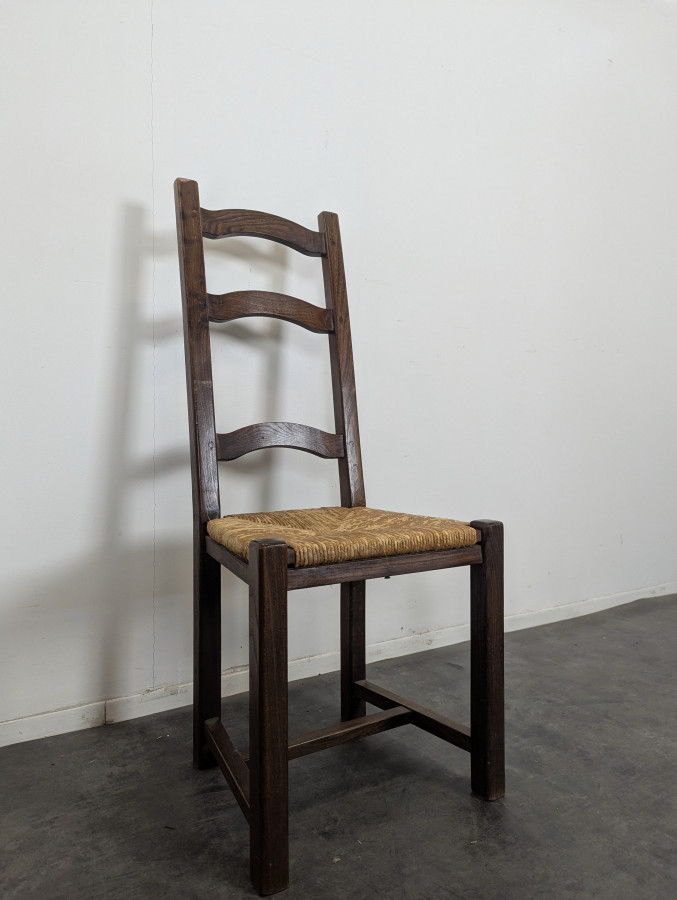 Série de 4 chaises brutaliste