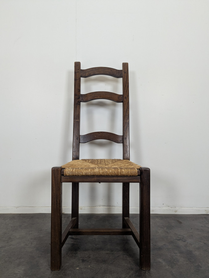 Série de 4 chaises brutaliste