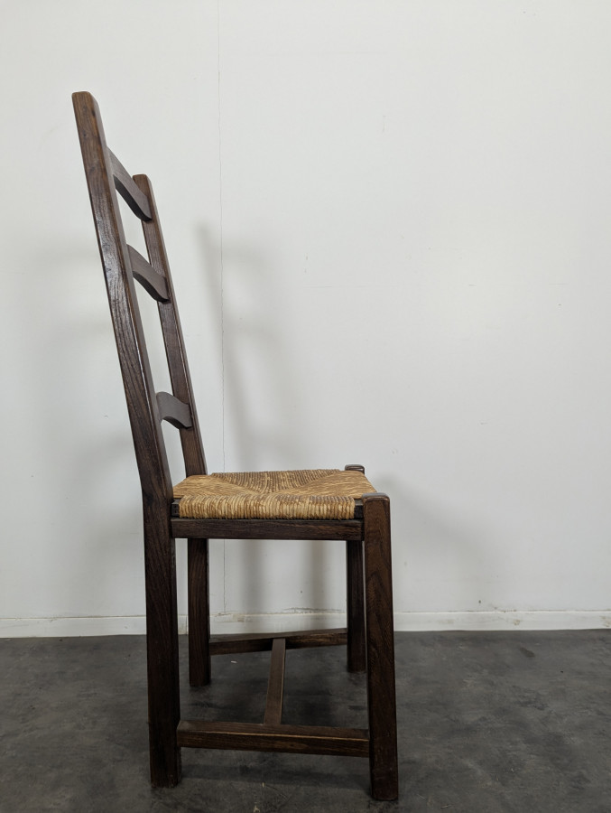 Série de 4 chaises brutaliste