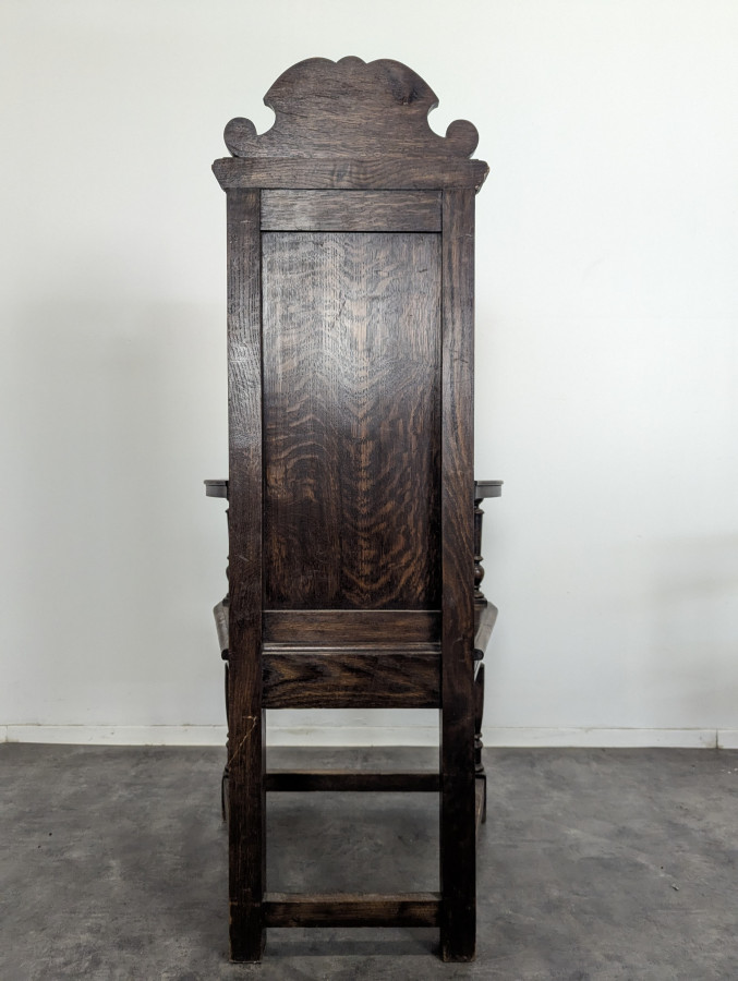 Paire de fauteuil Caquetoires de style Renaissance en chêne